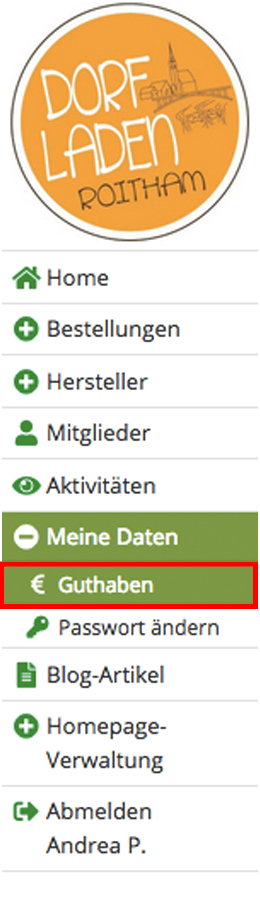 Guthaben aufladen - Dorfladen Roitham